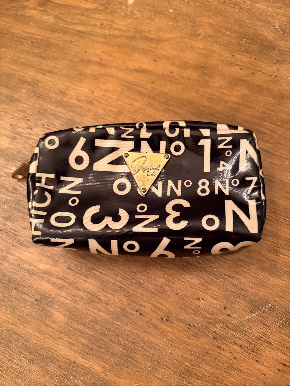 Rare JOYRICH & LESPORTSAC Collab LA No 3 black and white zippered pouch